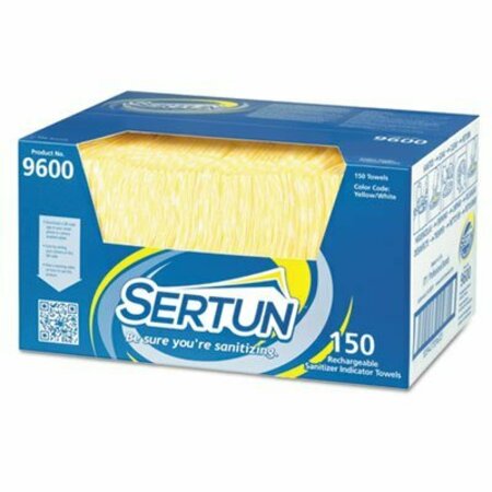 ITW PRO BRANDS Sertun, Color-Changing Rechargeable Sanitizer Towels, Yellow/white/blue, 13.5x18, 150PK 9600